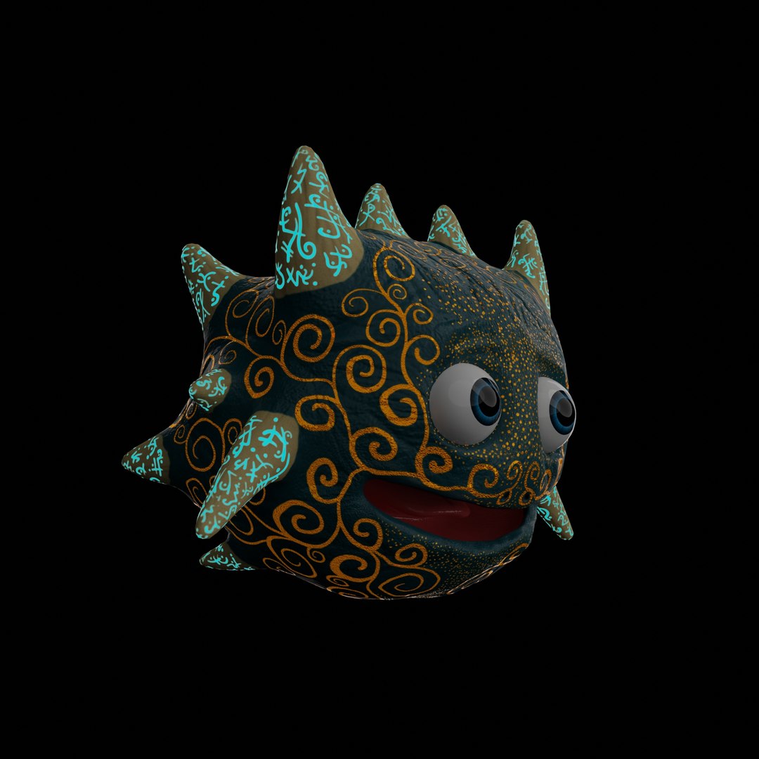 Fantasy Magic Cute Creature with Lighting Body Pattern 3D model ...