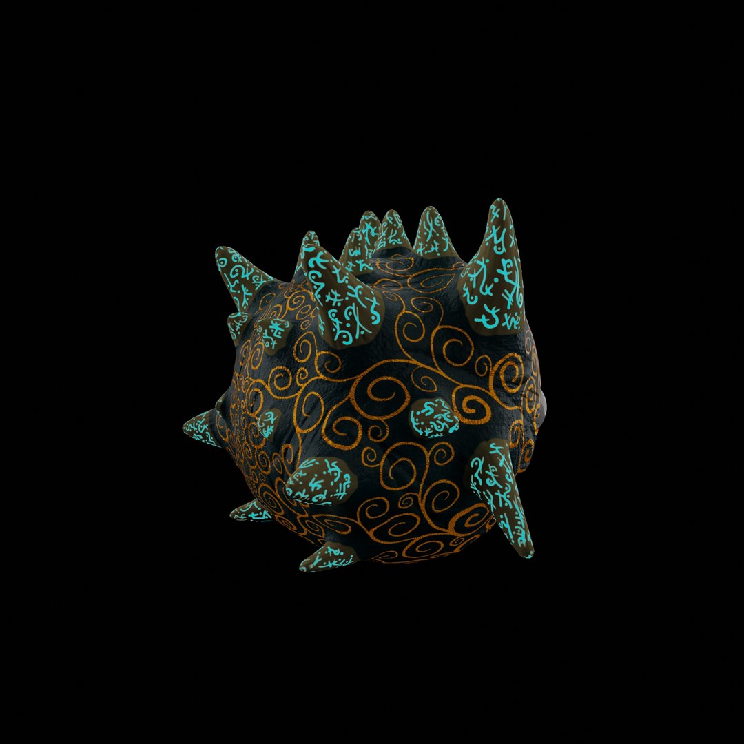Fantasy Magic Cute Creature with Lighting Body Pattern 3D model ...