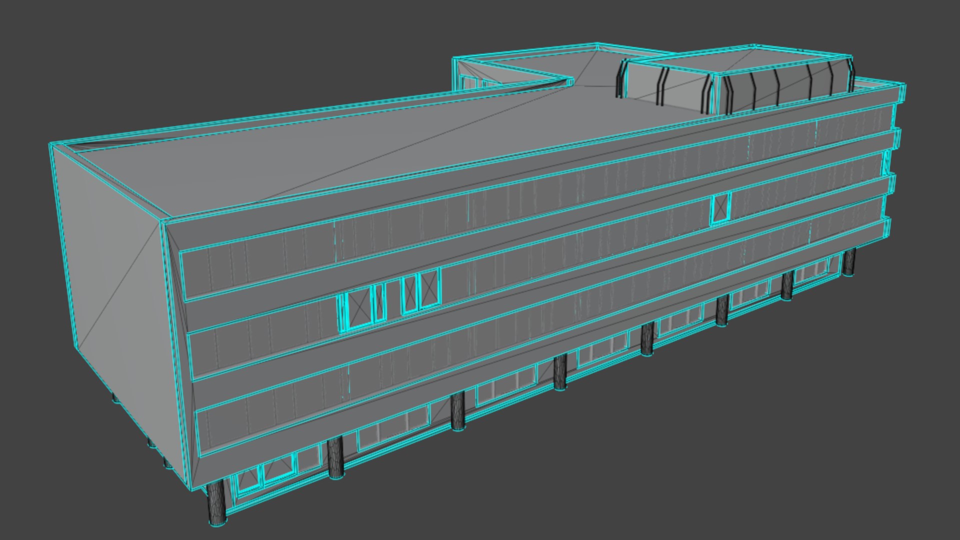 Soviet Administrative Building Building With A Plan 3D Model ...