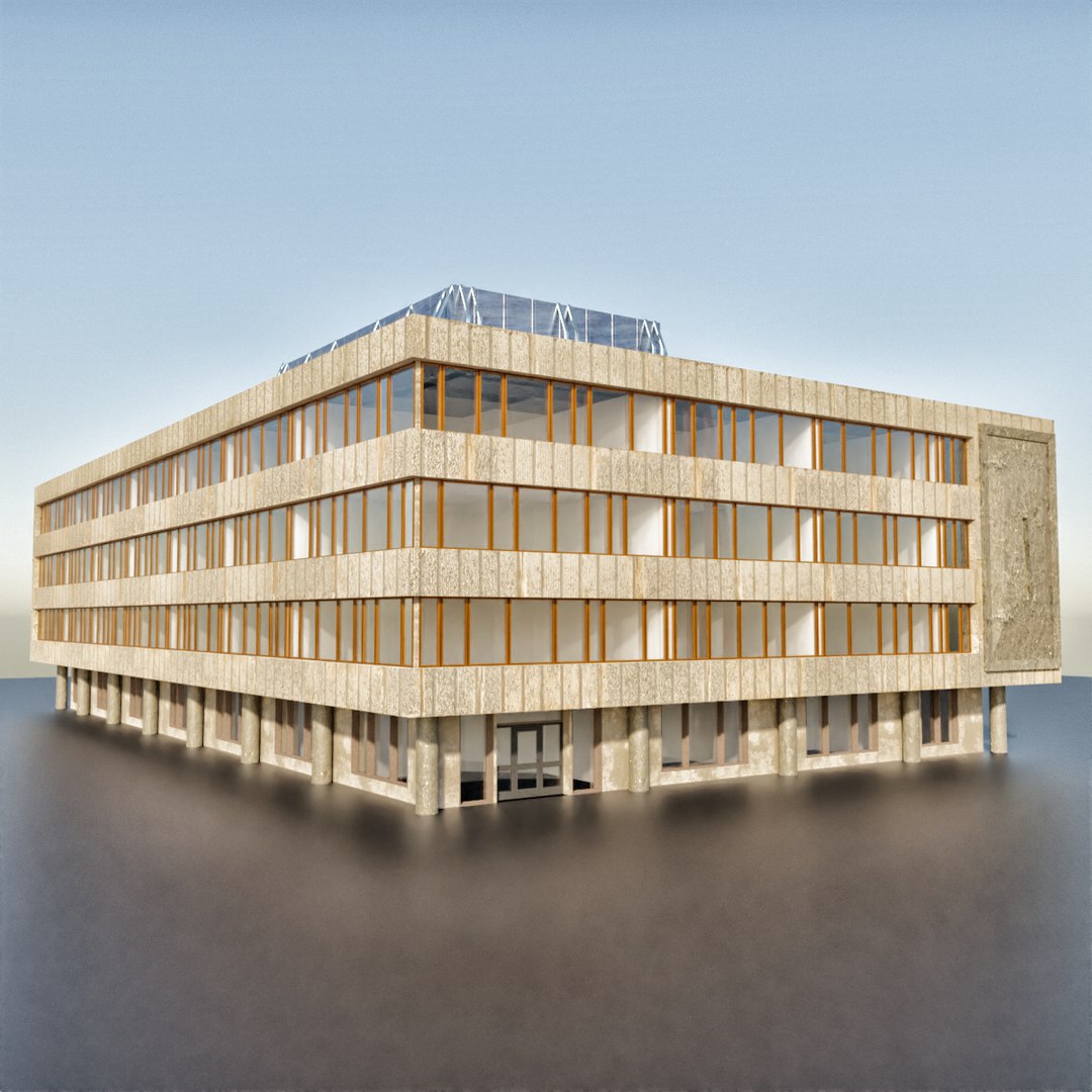 Soviet Administrative Building Building With A Plan 3D Model ...