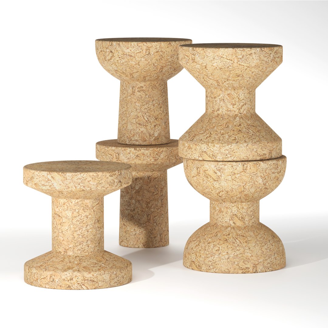 3D Cork Family side tables by Vitra - TurboSquid 2161222