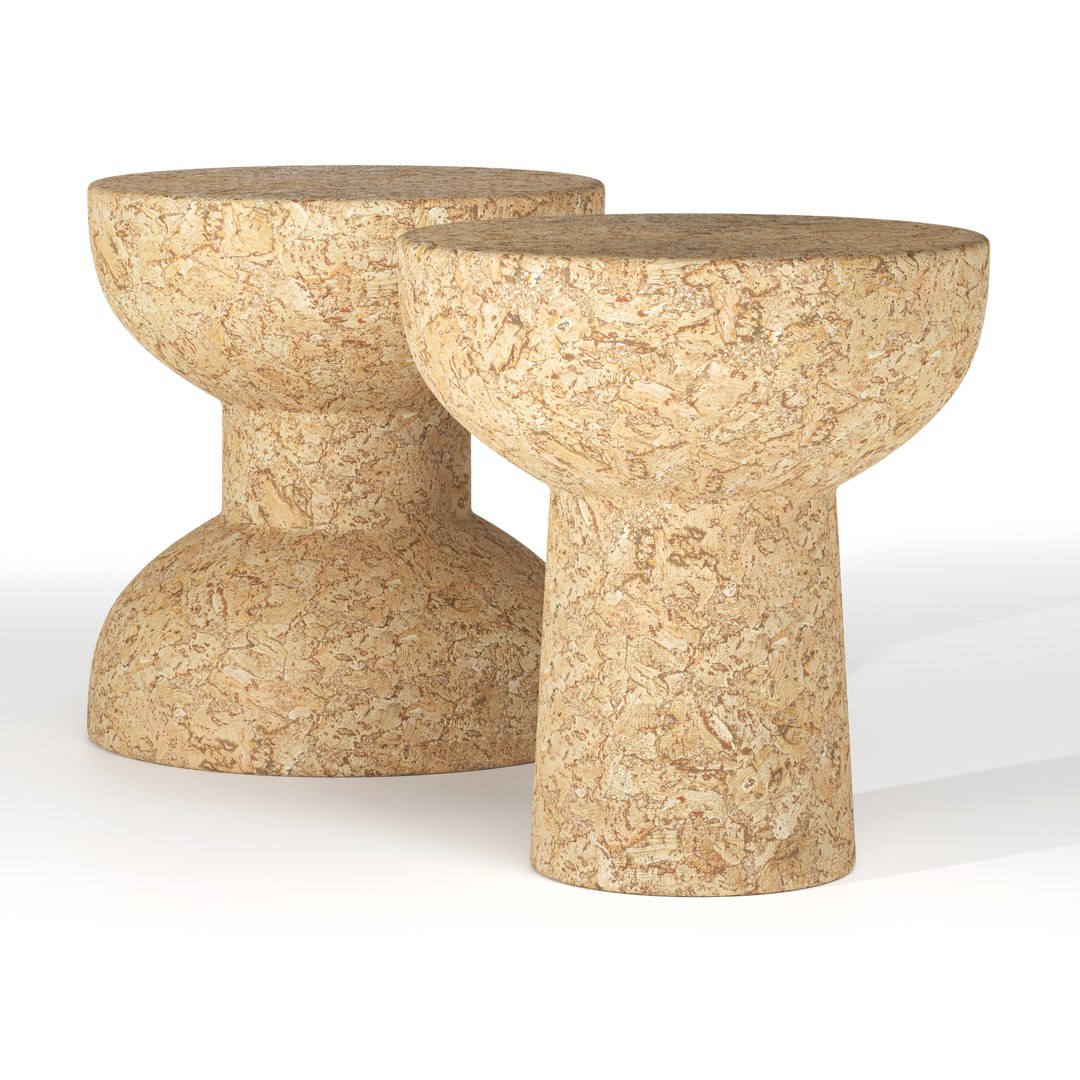 3D Cork Family side tables by Vitra - TurboSquid 2161222