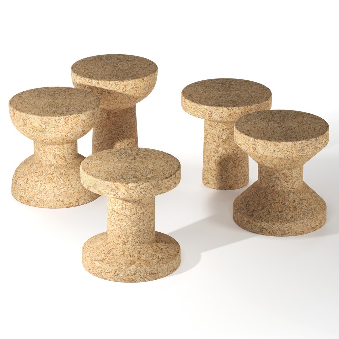3D Cork Family side tables by Vitra - TurboSquid 2161222