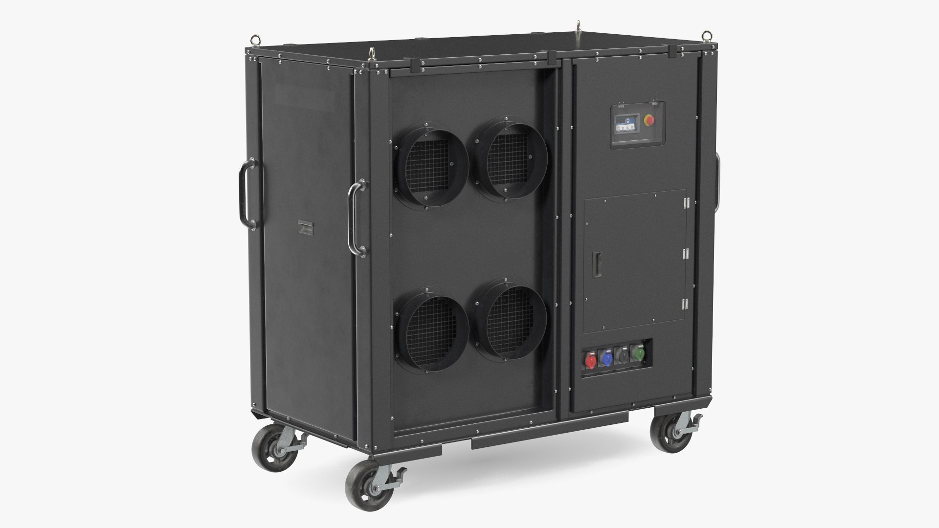Mobile Industrial Cooling Black 3D model preview