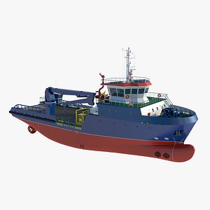 Offshore Support Vessel Crane Utility Ship OSV Marine