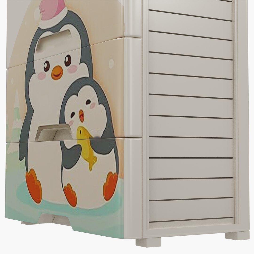Kids Cartoon Storage Cabinet 3D - TurboSquid 2494923