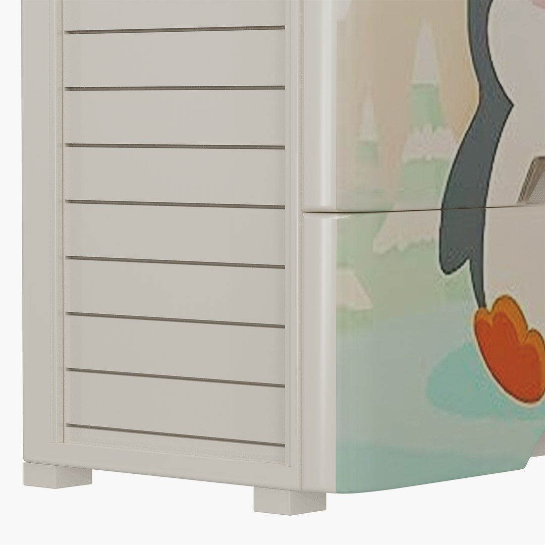 Kids Cartoon Storage Cabinet 3D - TurboSquid 2494923