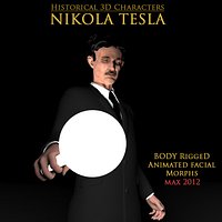 Nikola Tesla 3D Model Rigged