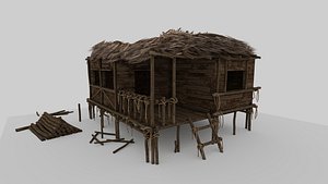hut 3D model