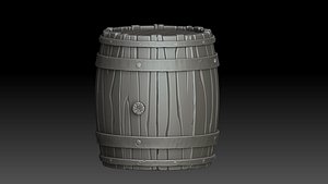 3D Stylized barrel model