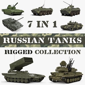 Rigged Russian Tanks Collection