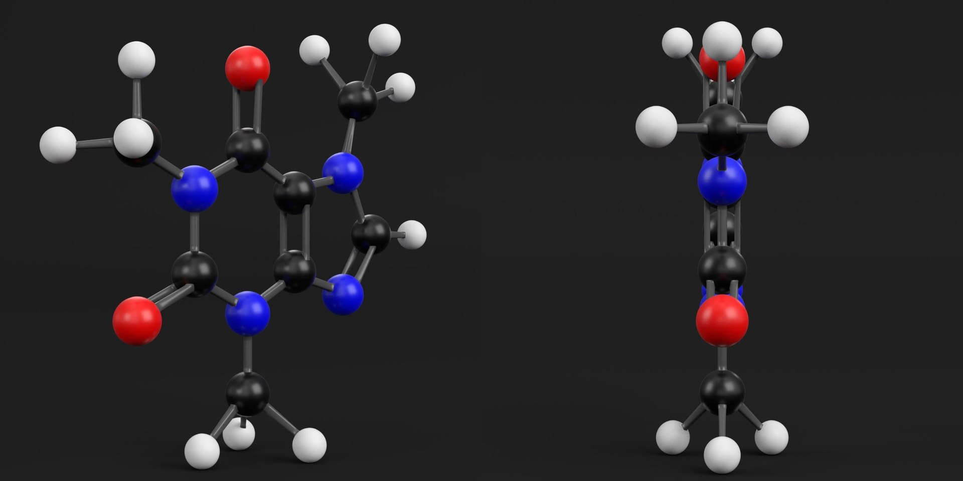 caffeine molecule model https://p.turbosquid.com/ts-thumb/jK/xutwUE/pL/tscaffeine_molecule02/jpg/1640778245/1920x1080/fit_q87/7ce94f8c3a7f3271ffd84ecef851f7e26fd1bfa2/tscaffeine_molecule02.jpg