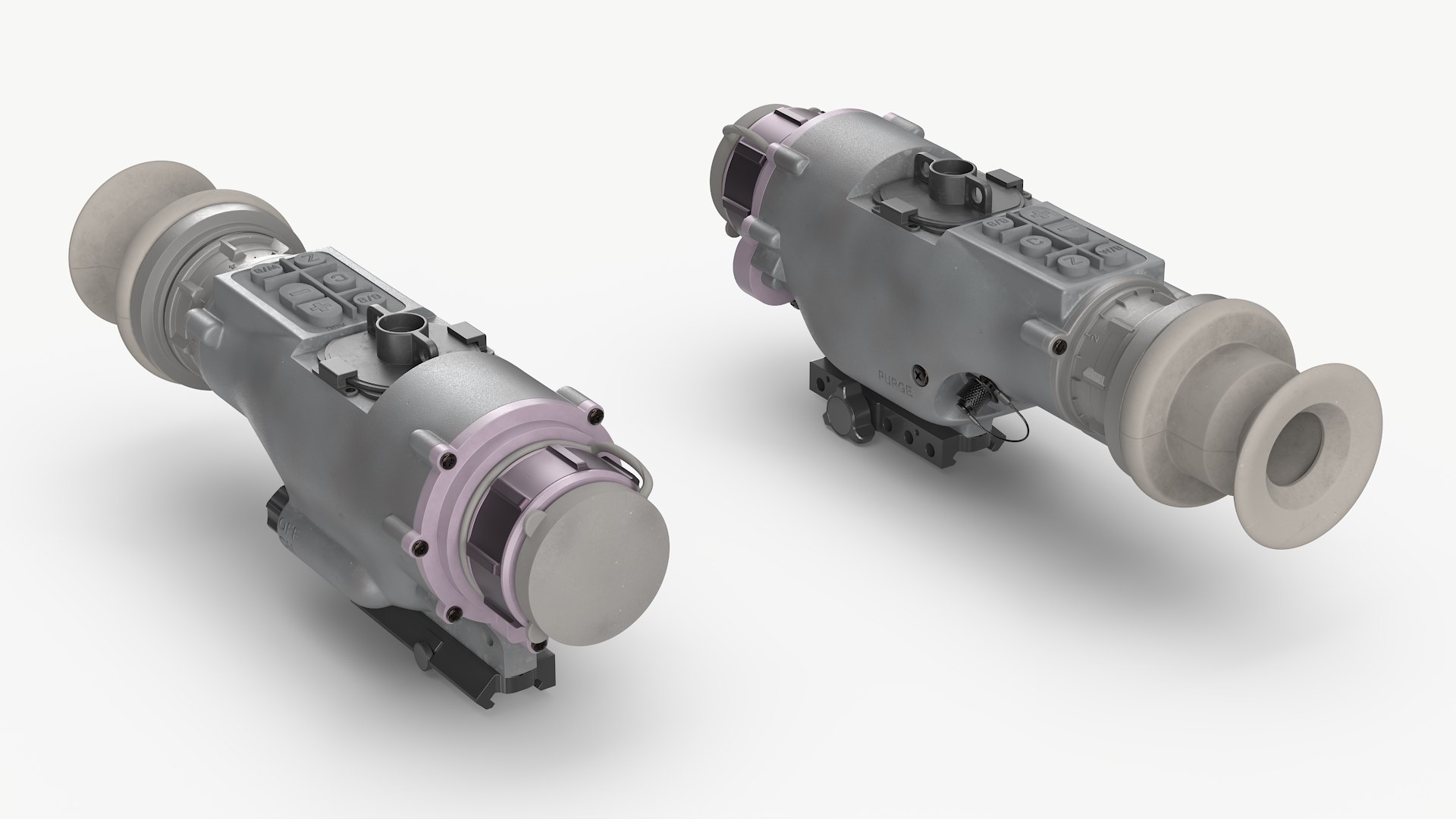 Raytheon Thermal Weapon Sight AN-PAS-13E Gray 3D model preview