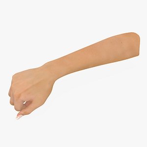 Caucasian Woman Hand Fist 3D model