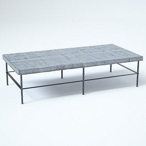 3D rowen bluestone rectangular coffee table model