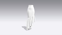 Skirt fish model ruffled asymetric