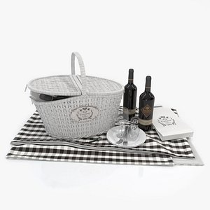 3d picnic basket model