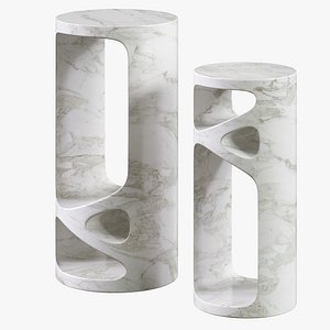 Palecek Lena  Marble Round Side Table model