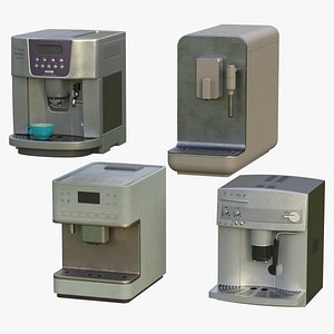 Coffee Machines game ready PBR collection 3D model