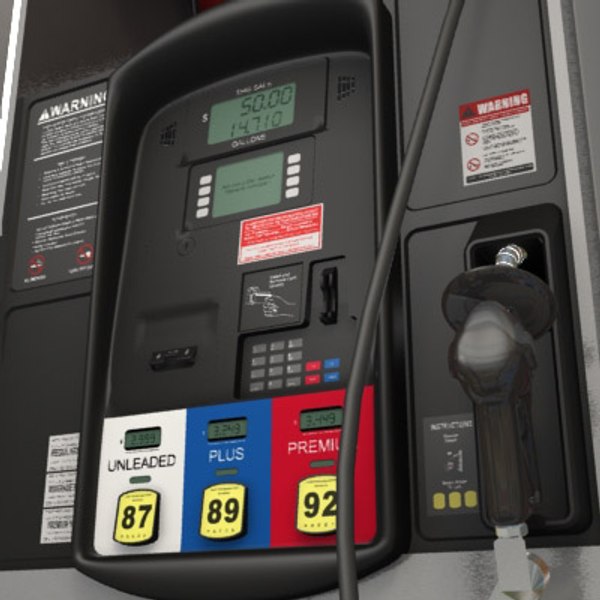 gas pump station 3d model