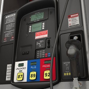 3D Gas Pump Station Model