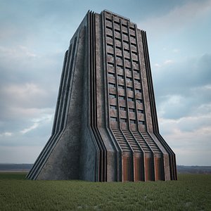 INDUSTRIAL SCIFI BUILDING 07 3D model