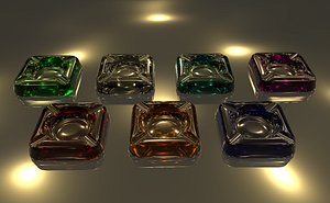 3D model ashtray interior