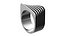 Abstract Layered Square Silver Ring 3D model