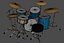 3d drum kit model