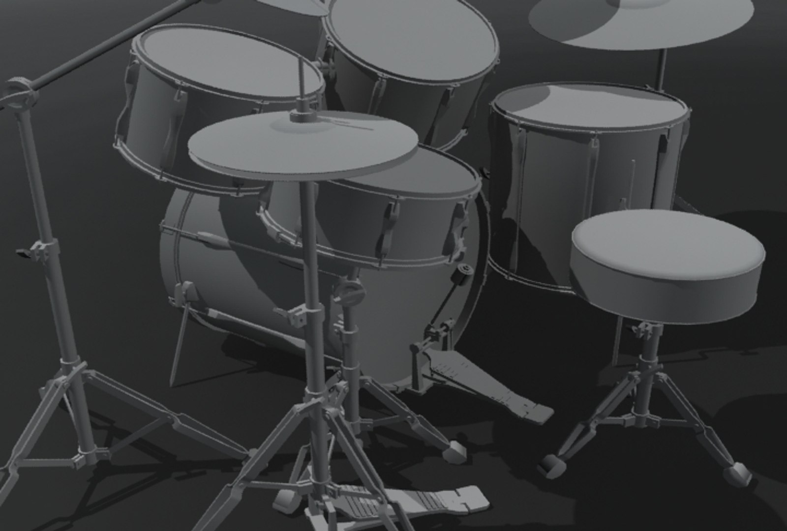 3d Drum Kit Model