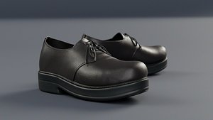 3D model shoes leather