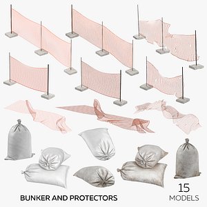 3D Bunker and Protectors - 15 models