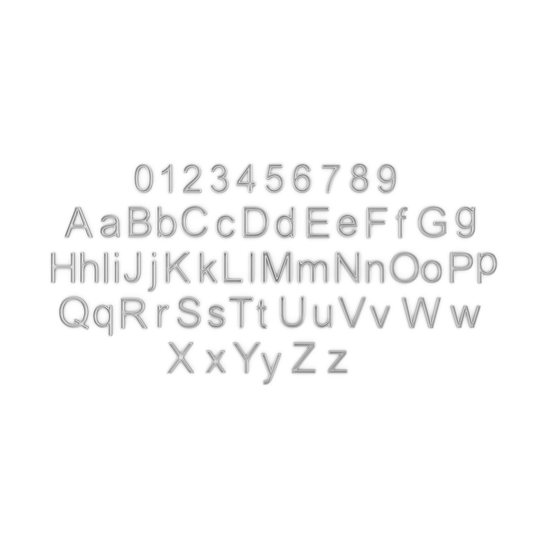 3D Alphabet Chrome 4 - TurboSquid 2135916