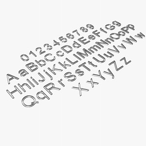 3D Alphabet chrome 4