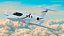 Twin Engine Private Jet Black Red Rigged