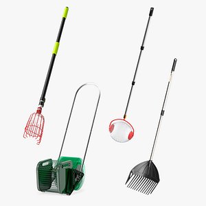 3D Fruit and Nut Harvesters Collection 2 model