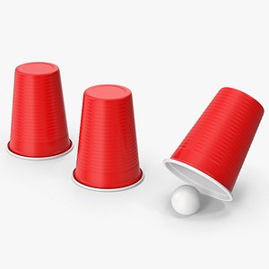 3D Ball Guessing Cup Game model