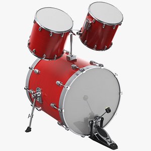 Red Bass Drum 3D model