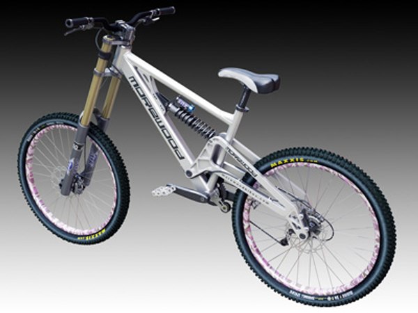 MOREWOOD ダウンヒルMTB DH MOREWOOD electric bike with adaptable pedal motor kit.