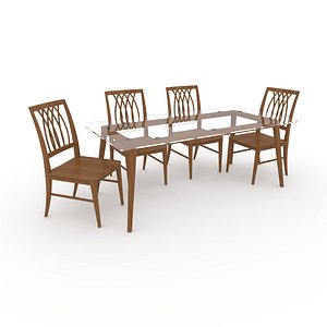 3D Dining Set 4