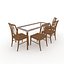 3D Dining Set 4