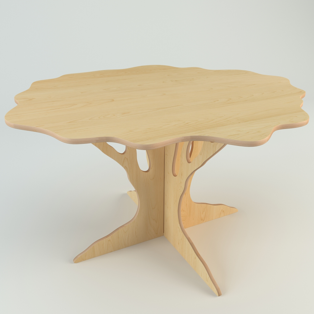 plywood furniture set 3d 3ds