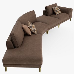 Four section sofa with cushions