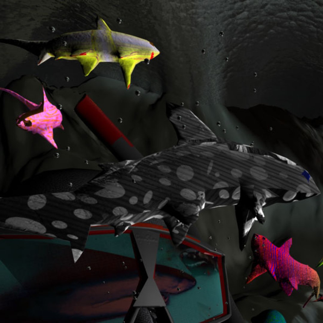 3d Model Of Life Water Scene