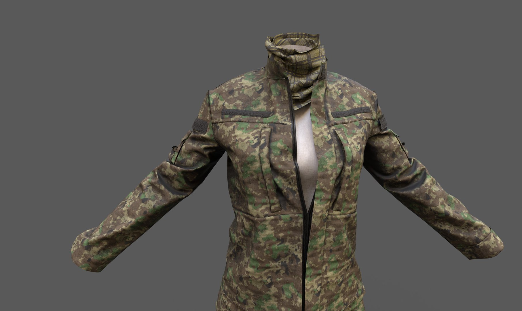 3D Military Female Outfit model https://p.turbosquid.com/ts-thumb/jL/hmbBSJ/Gq/closeup5/jpg/1629908986/1920x1080/fit_q87/fba87d10db5e73f3e43fc632312453876039c579/closeup5.jpg