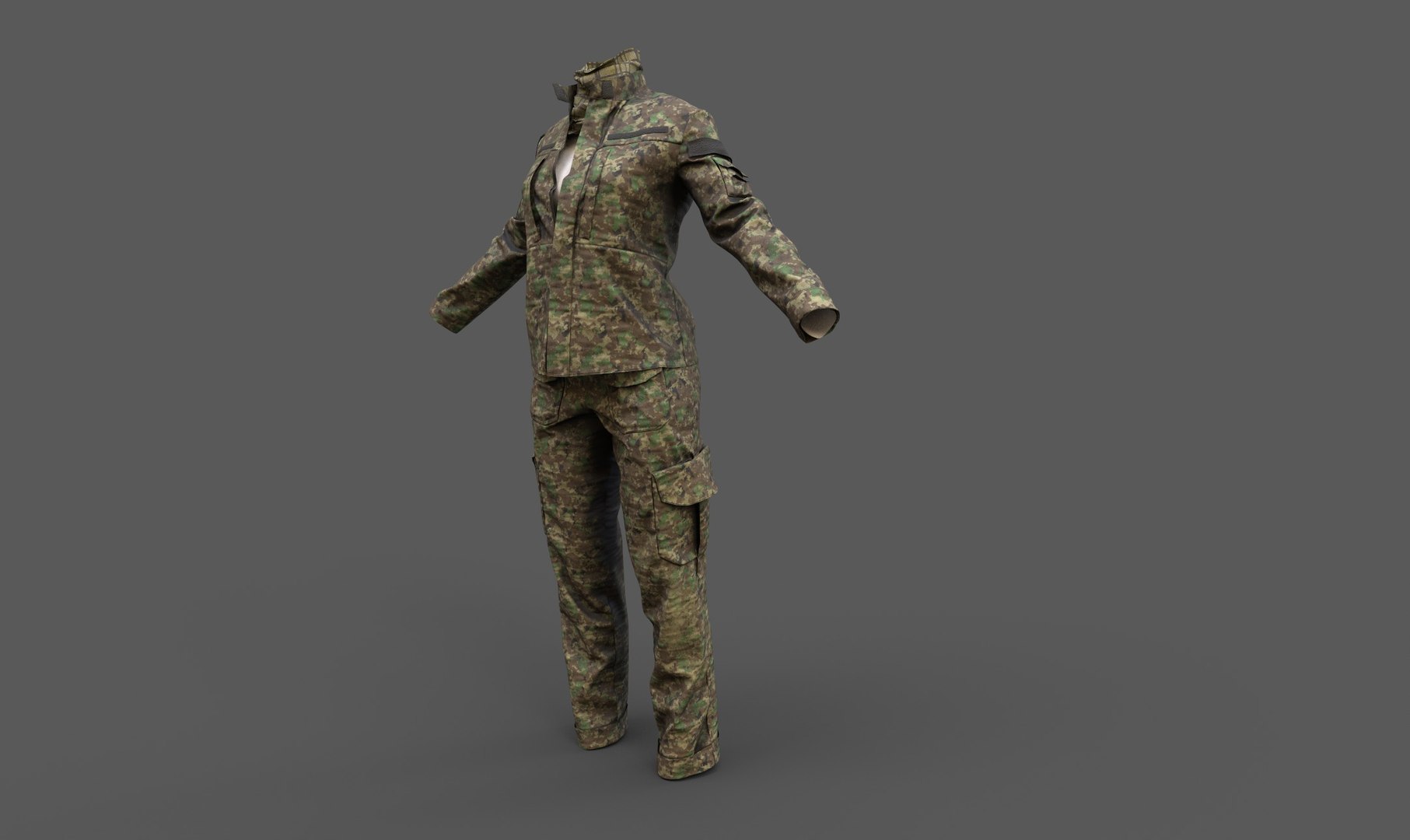 3D Military Female Outfit model https://p.turbosquid.com/ts-thumb/jL/hmbBSJ/NQ/3.4l/jpg/1629908985/1920x1080/fit_q87/bb53c52627c6d19719b0106ecfde948355e98597/3.4l.jpg
