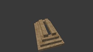 3D model egyptian structure tomb