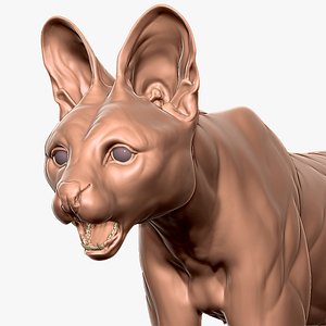 3D Serval Cat Primary Forms Zbrush Sculpt
