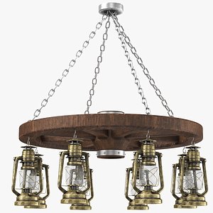 Hurricane Oil Chandelier