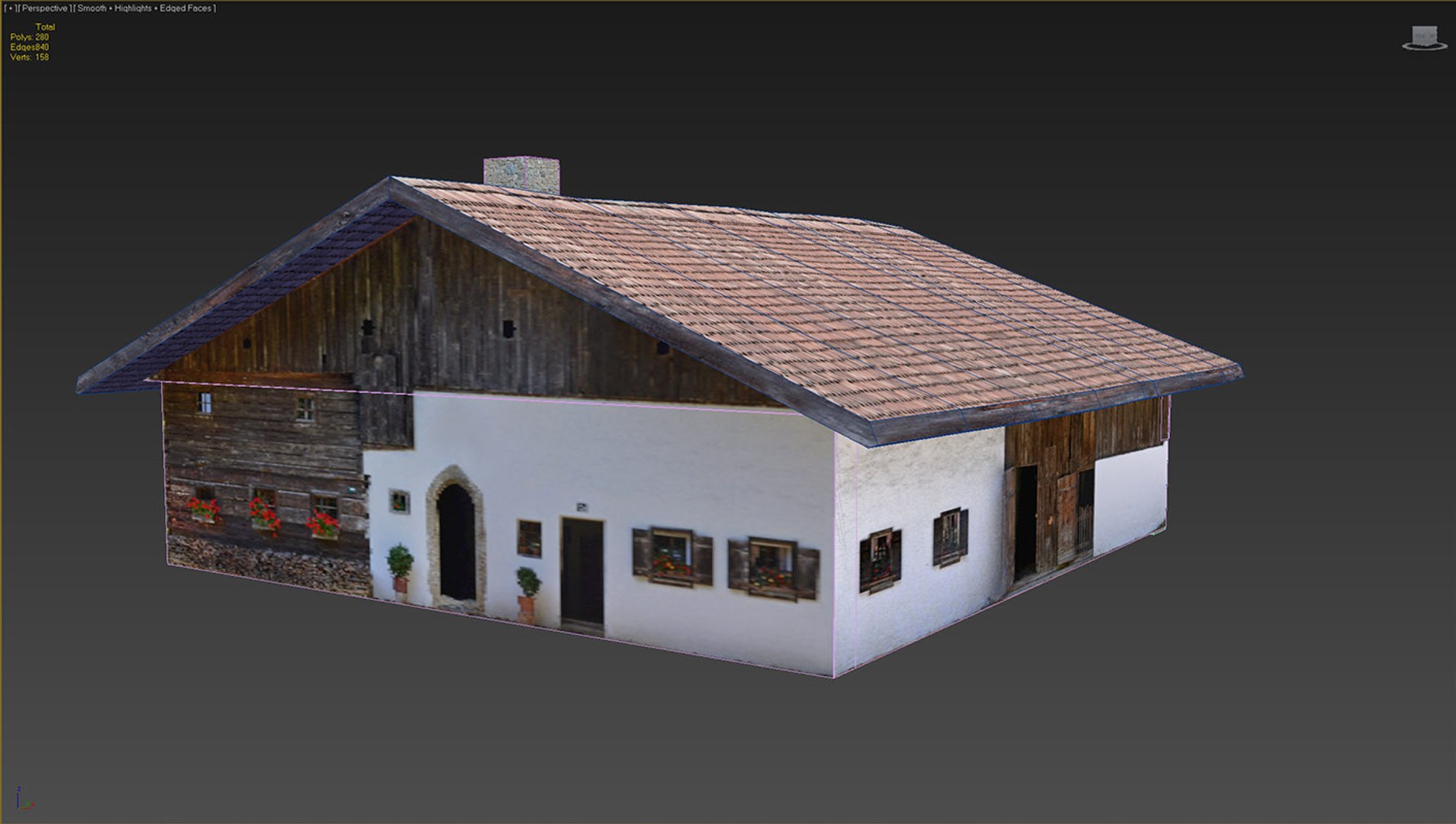 3d model of traditional games houses